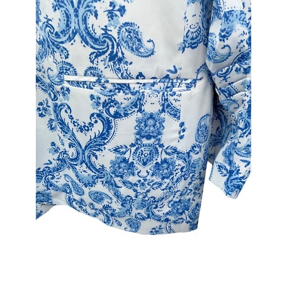 Marc New York Blue and White Patterned Jacket - Picture 3 of 15